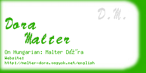 dora malter business card
